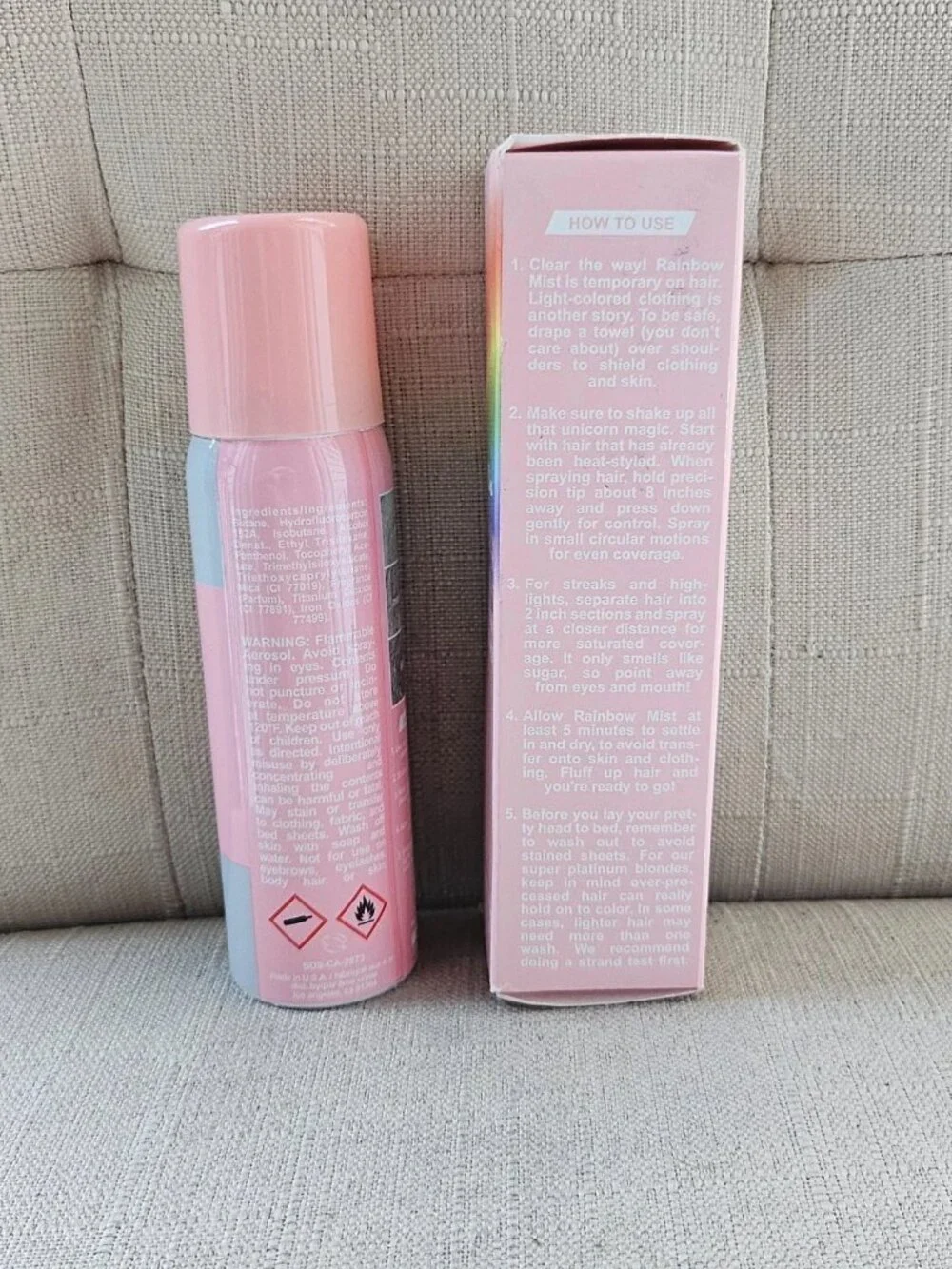 Lime Crime Unicorn Hair Rainbow Mist Temporary Color Spray Stormy 2.5 fl oz New